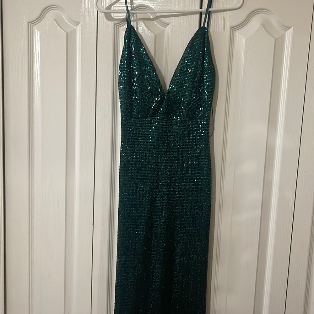 Dress emerald green prom